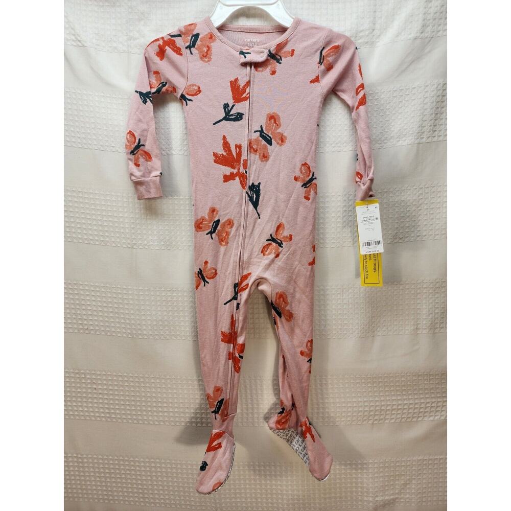 Carters One Piece 2t Girls Floral Slip Resistant Footies